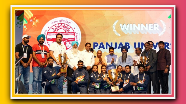 अनुराग सिंह ठाकुर और योगी आदित्यनाथ ने वाराणसी में खेलो इंडिया यूनिवर्सिटी गेम्स 2022 के समापन समारोह में लिया हिस्सा