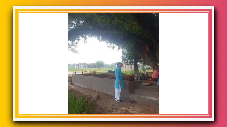 आजमगढ:डीह बाबा मंदिर का कराया जा रहा है जीर्णोद्वार