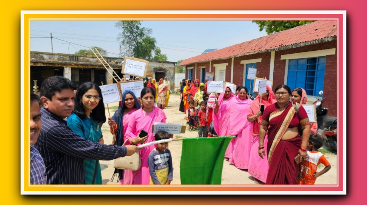 कानपुर देहात -: सीडीओ ने ग्राम स्वास्थ्य एवं पोषण रैली को हरी झंडी दिखाकर किया रवाना