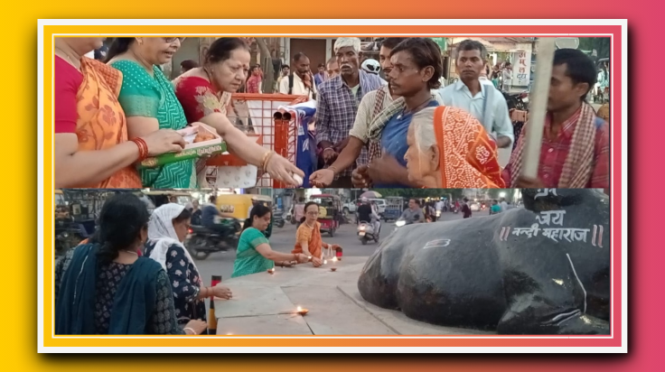 काशी के सांसद मोदी जी के तीसरी बार प्रधानमंत्री पद ग्रहण करते ही काशी में जले दीपक, बांटी गई मिठाई