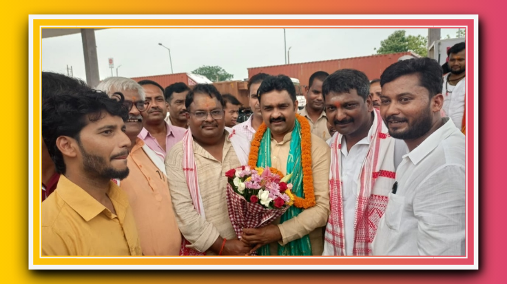 केन्द्रीय राज्यमंत्री कमलेश पासवान के प्रथम आगमन पर सोनबरसा मे हुआ जोरदार स्वागत