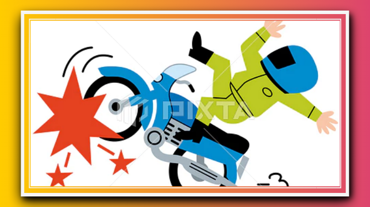 ट्रेलर के पीछे से बाइक सवार युवक टकराया ,घायल